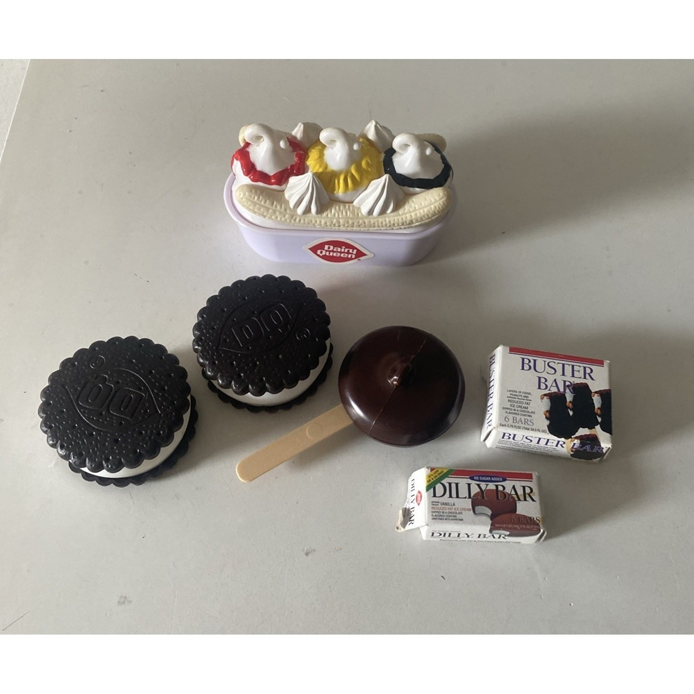 VTG Dairy Queen Play Food  Dilly Bar Sundae Sandwich Banana Split